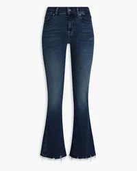 7 for all mankind Frayed faded low-rise bootcut jeans - Blue Blue