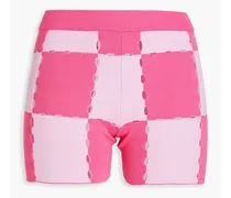 Gelato checked cotton-blend shorts - Pink