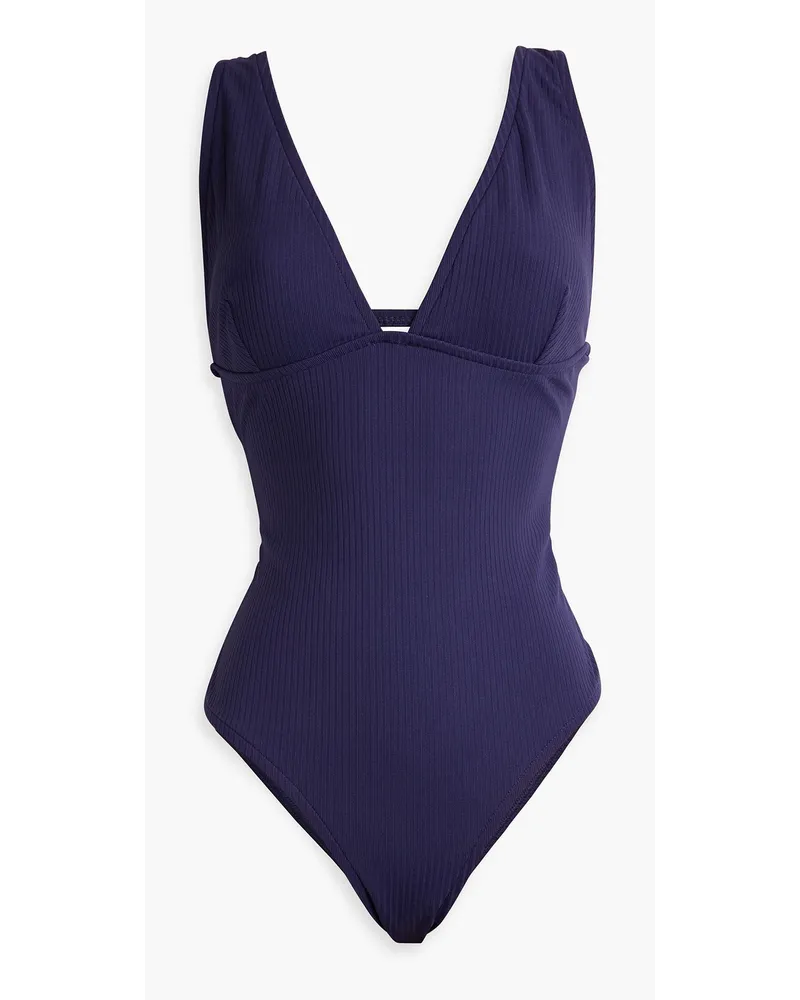 Zimmermann Ribbed swimsuit - Blue Blue