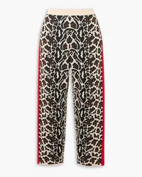 Stella McCartney Intarsia-knit track pants - Animal print Animal