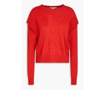 Ruffled cashmere sweater - Red