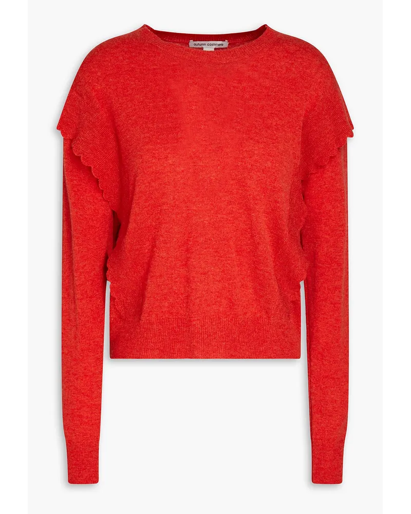 Autumn Cashmere Ruffled cashmere sweater - Red Red