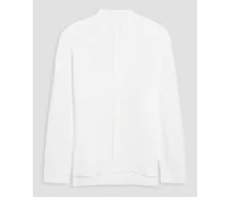 Pintucked linen shirt - White