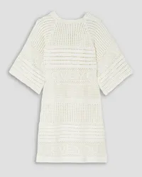 Stella McCartney Crocheted cotton mini dress - White White