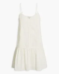 Joie Trinity pintucked cotton mini dress - White White