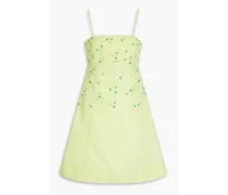 Ganni Embellished taffeta mini dress - Green Green