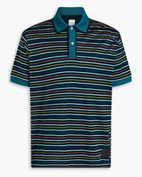 Paul Smith Striped cotton-jersey polo shirt - Blue Blue