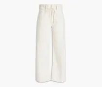 Carly high-rise wide-leg jeans - White