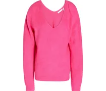Brushed cotton-blend sweater - Pink