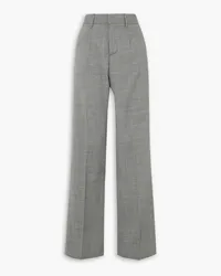 Alessandra Rich Wool-blend straight-leg pants - Gray Gray