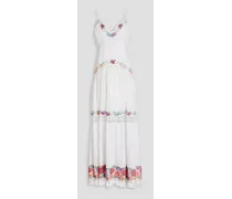 Umi embroidered broderie anglaise cotton maxi dress - White
