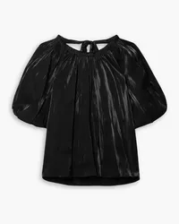 Ulla Johnson Flo gathered lamé blouse - Black Black