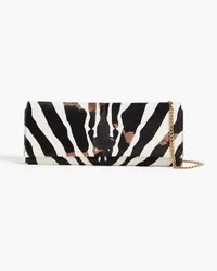 TOD'S Zebra-print calf hair clutch - Animal print Animal