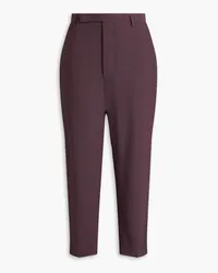 Rick Owens Cropped crepe tapered pants - Purple Purple