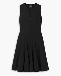 Akris Paneled wool-blend mini dress - Black Black