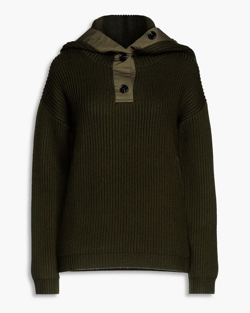 Ribbed wool sweater - Green