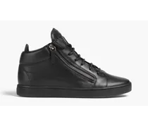 Brek leather high-top sneakers - Black