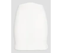 Pointelle-knit mini skirt - White