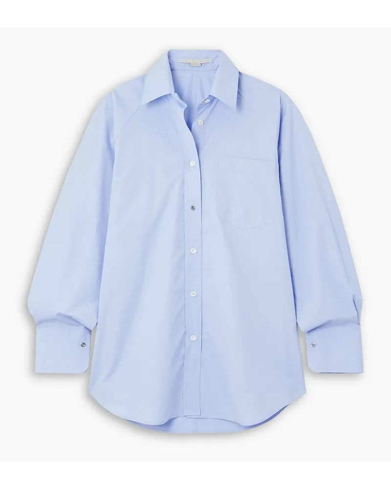 Stella McCartney Oversized cotton-poplin shirt - Blue Blue