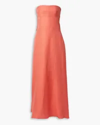 BONDI BORN Montenegro strapless woven maxi dress - Orange Orange