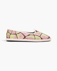 Emilio Pucci Printed twill slippers - Pink Pink