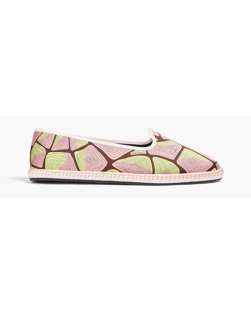 Emilio Pucci Printed twill slippers - Pink Pink