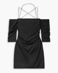 GAUGE81 Samaca off-the-shoulder gathered silk mini dress - Black Black