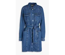 Claudie Pierlot Raft denim mini shirt dress - Blue Blue
