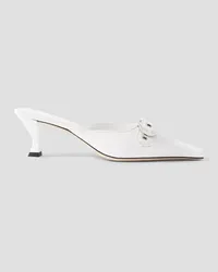 by FAR Evelyn buckled leather mules - White White