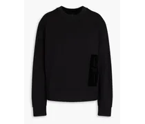 Flocked jersey sweatshirt - Black