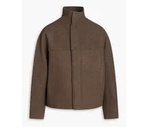 Wool-felt coat - Brown
