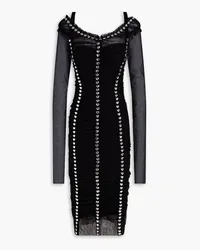 Dolce & Gabbana Crystal-embellished stretch-tulle dress - Black Black