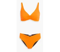 Aubrey reversible ruched bikini - Orange