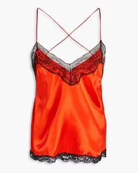 Emilio Pucci Lace-trimmed satin camisole - Red Red