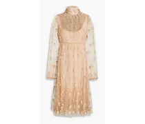 Embellished tulle dress - Neutral