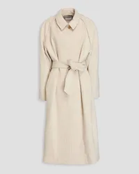 LE 17 SEPTEMBRE Belted wool coat - White White