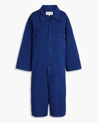 Maison Margiela Cropped cotton and linen-blend jumpsuit - Blue Blue