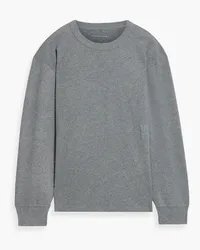 Alexander Wang Glittered cotton-blend fleece sweatshirt - Gray Gray