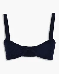 KHAITE Eda cashmere bra top - Blue Blue