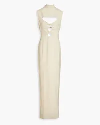 Jacquemus Palmi twisted cutout stretch-wool maxi dress - Neutral Neutral