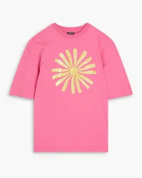 Jacquemus Soleil printed cotton-jersey T-shirt - Pink Pink