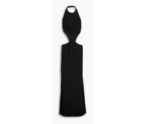 Raven cutout jersey halterneck maxi dress - Black