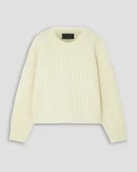 Nili Lotan Duffy ribbed cashmere and silk-blend sweater - White White