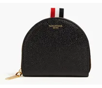 Pebbled-leather coin purse - Black