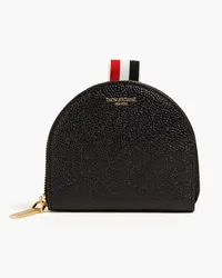 Thom Browne Pebbled-leather coin purse - Black Black