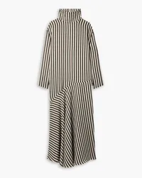 KHAITE Bellamy striped woven maxi dress - Neutral Neutral