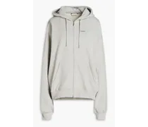 Fortune cotton-blend fleece zip-up hoodie - Gray