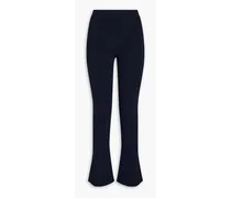 Baunhila ribbed-knit flared pants - Blue