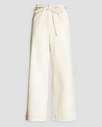 REJINA PYO Cyrus belted high-rise wide-leg jeans - White White