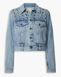 KHAITE Rizzo studded denim jacket - Blue Blue